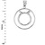 Polished White Gold Taurus Zodiac Sign Round Pendant Necklace