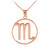 Rose Gold Scorpio Zodiac Sign Necklace