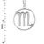 925 Sterling Silver Scorpio Zodiac Sign Round Pendant Necklace