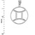 925 Sterling Silver Gemini Zodiac Sign Round Pendant Necklace