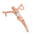 Rose Gold Crossless Crucifix Large Pendant