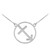 14K White Gold Sagittarius Zodiac Sign Necklace