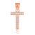 Rose Gold Letter "T" Diamond Initial Pendant Necklace