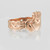 Rose Gold Mens Claddagh Trinity Band Ring