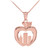 Rose Gold New York City Big Apple Pendant Necklace