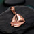 Polished Rose Gold Sail Boat Pendant Necklace