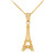 gold Eiffel tower necklace