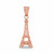 Rose Gold Paris Eiffel Tower Travel Charm Necklace