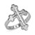 Russian Orthodox Cross Ring in White Gold