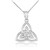 Silver Celtic Knot Triquetra Charm Pendant Necklace