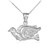 Silver Flying Dove Pendant Necklace