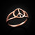 Rose Gold Peace Sign Dainty Ring