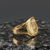 Gold Saint Christopher Medallion Ring
