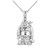 Polished Sterling Silver Buddha Pendant Necklace