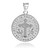 Silver Reversible Graduation Medallion Charm Pendant