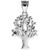 Silver Tree Of Life Charm Pendant Necklace