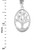 Silver Tree Of Life Oval Charm Pendant Necklace