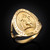 Gold St. Christopher Oval Ring