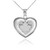 Solid 925 Sterling Silver Maple Leaf Heart Pendant Necklace