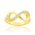 Solid Gold Clear CZ Infinity Ring