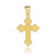 Solid Gold Eastern Orthodox Cross Charm Pendant Necklace