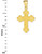 Solid Gold Eastern Orthodox Cross Charm Pendant Necklace