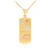 Solid Gold Lucky Pendant Necklace