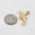 Solid Gold Revolver Pistol Gun Pendant Necklace