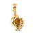 Solid Gold Sea Shell Charm Necklace