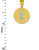 Solid Gold St. Benedict Coin Charm Pendant
