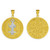 Solid Gold St. Benedict Coin Medallion Pendant (L)