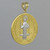 Solid Gold St. Benedict Coin Medallion Pendant (L)