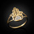 Filigree Gold Hamsa Diamond Pave Ladies Ring