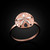 Dainty Two-Tone Rose Gold Sand Dollar Ladies Ring