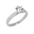 Solid White Gold Cubic Zirconia Engagement Ring
