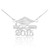 Sterling Silver "CLASS OF 2015" Graduation Pendant Necklace