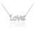 Sterling Silver "Love" CZ Necklace