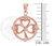 Rose Gold Irish Shamrock Clover Diamond Pendant Necklace