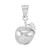 Sterling Silver Apple Charm Pendant Necklace