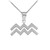 Sterling Silver Aquarius Zodiac Sign Pendant Necklace