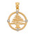 Gold Lebanon Cedar Tree Diamond Pendant