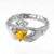 Sterling Silver Claddagh Birthstone CZ Ring