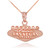 Rose Gold Las Vegas charm necklace