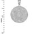 White Gold 7 Chakra Yoga Calendar Medallion Necklace