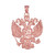 Rose Gold Russian Coat of Arms Double-Headed Eagle Slavic Pendant Necklace