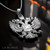 Sterling Silver Russian Coat of Arms Double-Headed Eagle Slavic Pendant Necklace