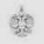 Sterling Silver Russian Coat of Arms Double-Headed Eagle Slavic Pendant Necklace