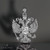 Sterling Silver Russian Coat of Arms Double-Headed Eagle Slavic Pendant Necklace