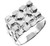 Sterling Silver Mens Armour Nugget Ring