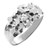 Sterling Silver Men's Knight Nugget Ring